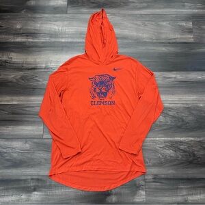 Nike Orange Clemson Tigers Men’s Medium Hoodie T-shirt Tri-Blend Performance